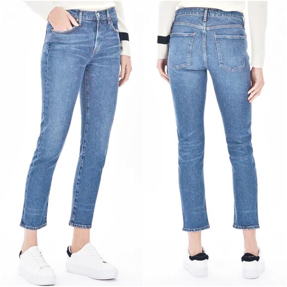 AGOLDE Toni Mid-Rise Slim Straight Ankle Jeans Medium Wash Size 28 - Picture 1 of 9